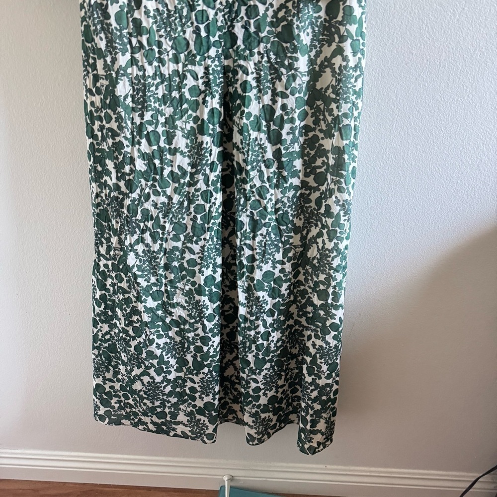 Tory Burch Talan Caftan Green Vine Issy Gown Dress size 12 - Picture 5 of 12